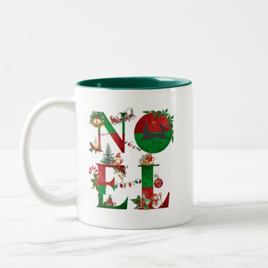 Kerstmug Tweekleurige Koffiemok (Links)