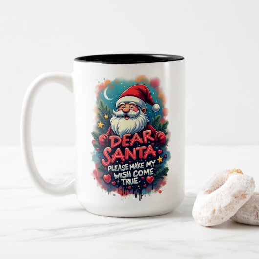 Kerstmug Tweekleurige Koffiemok (Met donut)