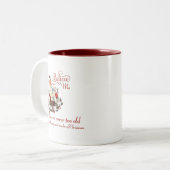 Kerstmug Tweekleurige Koffiemok (Voorkant links)