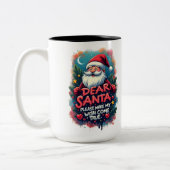 Kerstmug Tweekleurige Koffiemok (Links)