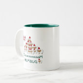 Kerstmug Tweekleurige Koffiemok (Voorkant links)