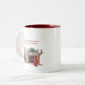 Kerstmug Tweekleurige Koffiemok (Voorkant links)