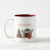 Kerstmug Tweekleurige Koffiemok (Links)