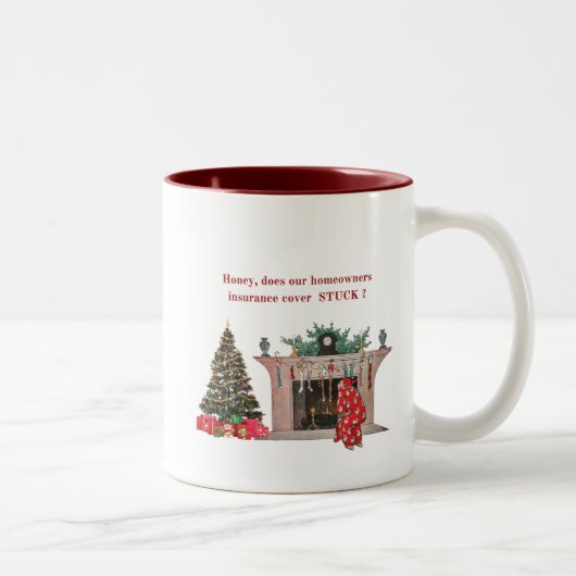 Kerstmug Tweekleurige Koffiemok (Rechts)