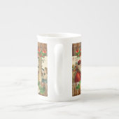 Kerstmug, Vintage Porselein Kop (Achterkant)