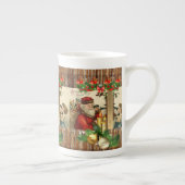 Kerstmug, Vintage Porselein Kop (Rechts)