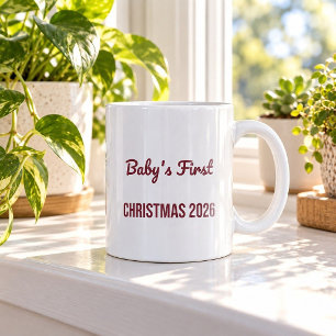 Kerstmug voor baby's eerste kerst 2026 koffiemok