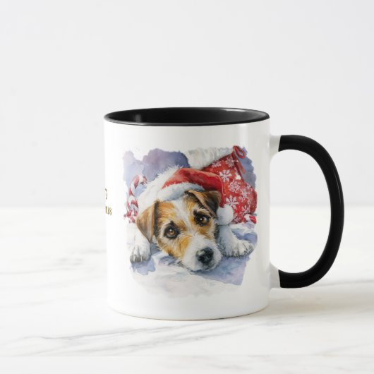 Kerstmug voor hondenliefhebbers mok (Rechts)