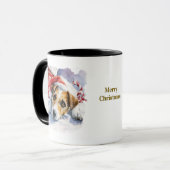 Kerstmug voor hondenliefhebbers mok (Voorkant links)