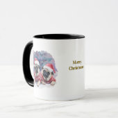 Kerstmug voor hondenliefhebbers/Pug Mok (Voorkant links)