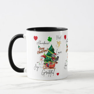 Kerstmug | Vreugde, Liefde & Overvloed | Feest Mok