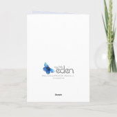 kerstmuggezifterige rode/blauwe kaart (Achterkant)