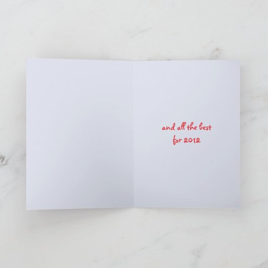 kerstmuggezifterige rode/blauwe kaart (Binnen)