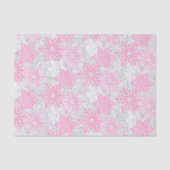 kerstmuggezifterroze en witte sneeuwvlokken tissuepapier (Voorkant)