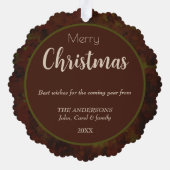 Kerstmuilezel vakantie wenst papier Ornament Kaart (Achterkant)