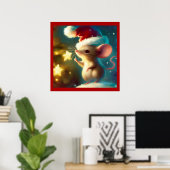 Kerstmuis 1 poster (Thuiskantoor)