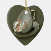 Kerstmuis (1 zijdig) keramisch ornament (Rechts)