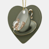 Kerstmuis (1 zijdig) keramisch ornament (Links)