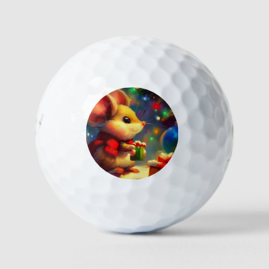 Kerstmuis (2) golfballen (Voorkant)