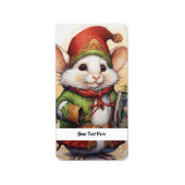 Kerstmuis 2 Jouw tekst hier Etiket (Voorkant)