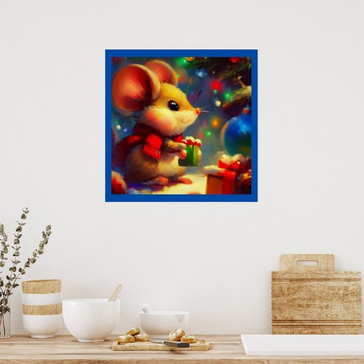Kerstmuis 2 poster (Keuken)