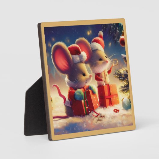 Kerstmuis 3 fotoplaat (Voorkant)