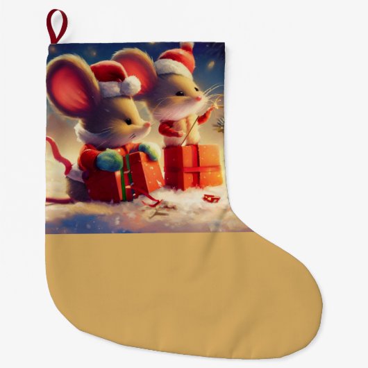 Kerstmuis 3 grote kerstsok (Voorkant)