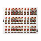 Kerstmuis 3 Jouw tekst hier Etiket (Full Sheet)