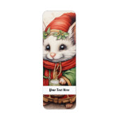 Kerstmuis 3 Jouw tekst hier Etiket (Voorkant)
