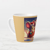 Kerstmuis 3 latte mok (Linkerhoek)