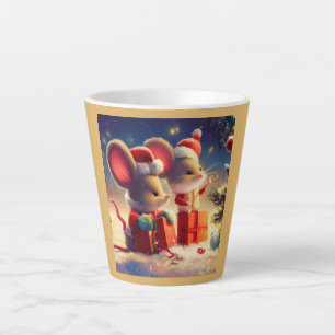 Kerstmuis 3 latte mok