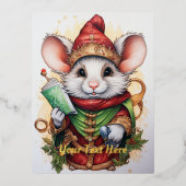 Kerstmuis 47 folie feestdagen briefkaart (Voorkant)