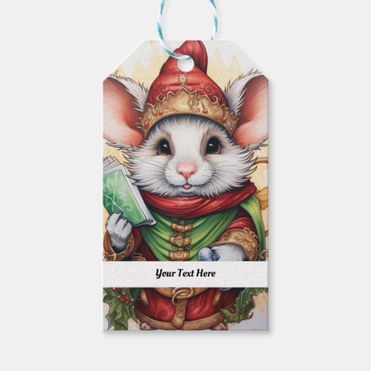 Kerstmuis 47 Jouw tekst hier Cadeaulabel (Voorkant)