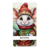 Kerstmuis 47 Jouw tekst hier Etiket (Voorkant)