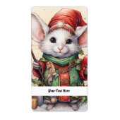 Kerstmuis 49 Jouw tekst hier Etiket (Voorkant)