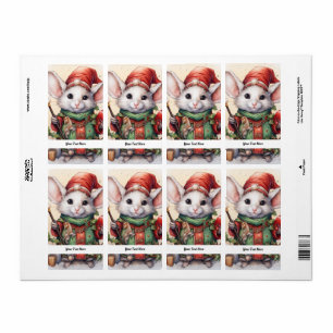 Kerstmuis 49 Jouw tekst hier Etiket