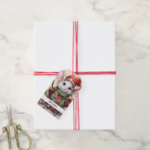Kerstmuis 49 Uw tekst hier Cadeaulabel (Met Touw)