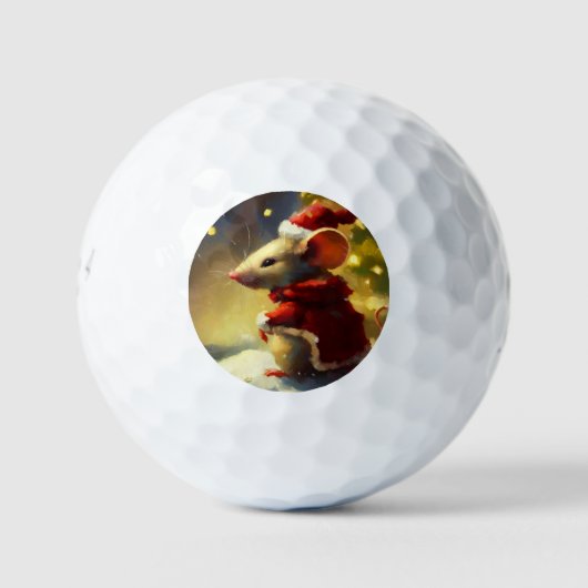 Kerstmuis (4) golfballen (Voorkant)