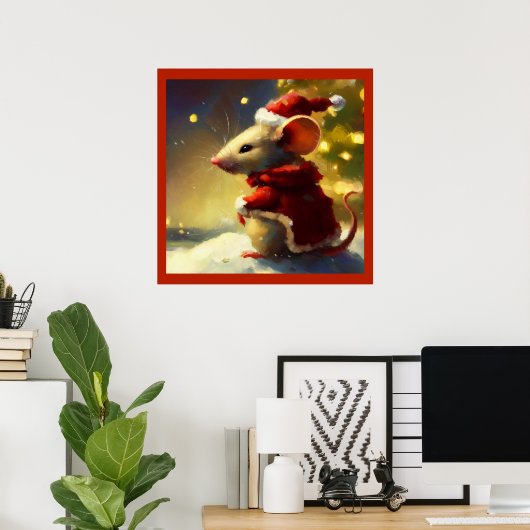 Kerstmuis 4 poster (Thuiskantoor)