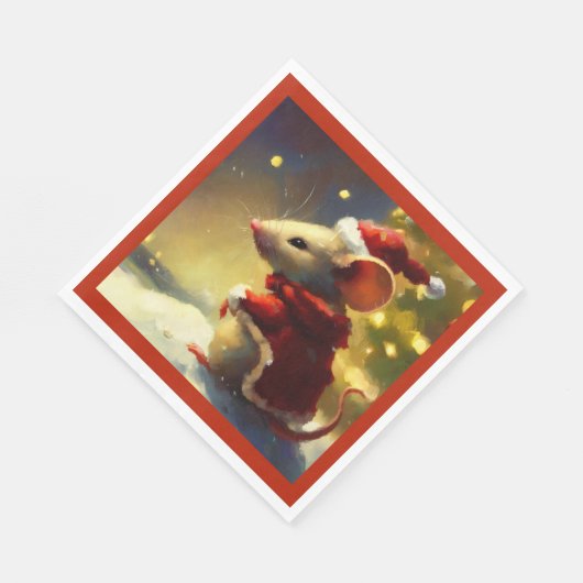 Kerstmuis 4 servet (Hoek)