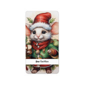 Kerstmuis 50 Jouw tekst hier Etiket (Voorkant)