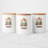 Kerstmuis 5 Jouw tekst hier Voedselcontainer Etiket (Flessen)