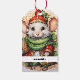 Kerstmuis 5 Uw tekst hier Cadeaulabel