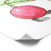 kerstmuis afdrukken poster (Hoek)