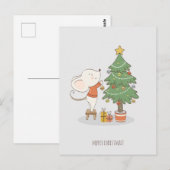 kerstmuis briefkaart (Voorkant / Achterkant)