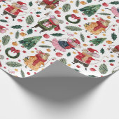 kerstmuis cadeaupapier (Hoek)