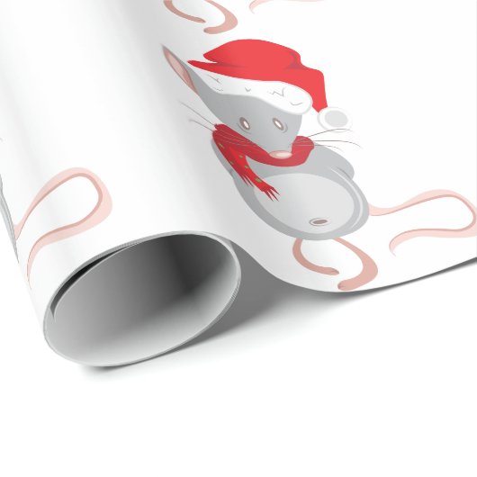 kerstmuis cadeaupapier (Rol Hoek)