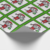 kerstmuis cadeaupapier (Hoek)