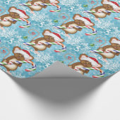 kerstmuis cadeaupapier (Hoek)