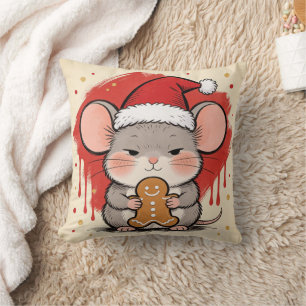 Kerstmuis Chinese Zodiak Rat Kussensloop Kussen